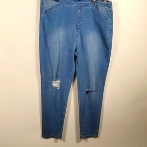 Fashion Nova blue Jean's Elastic waist Sixe 2XL NWTG